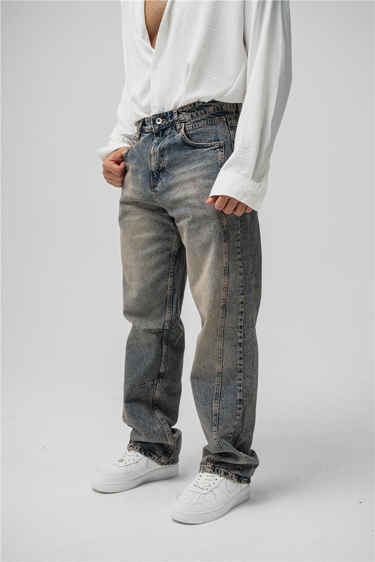 Line Baggy Jean Vintage Yıkamalı