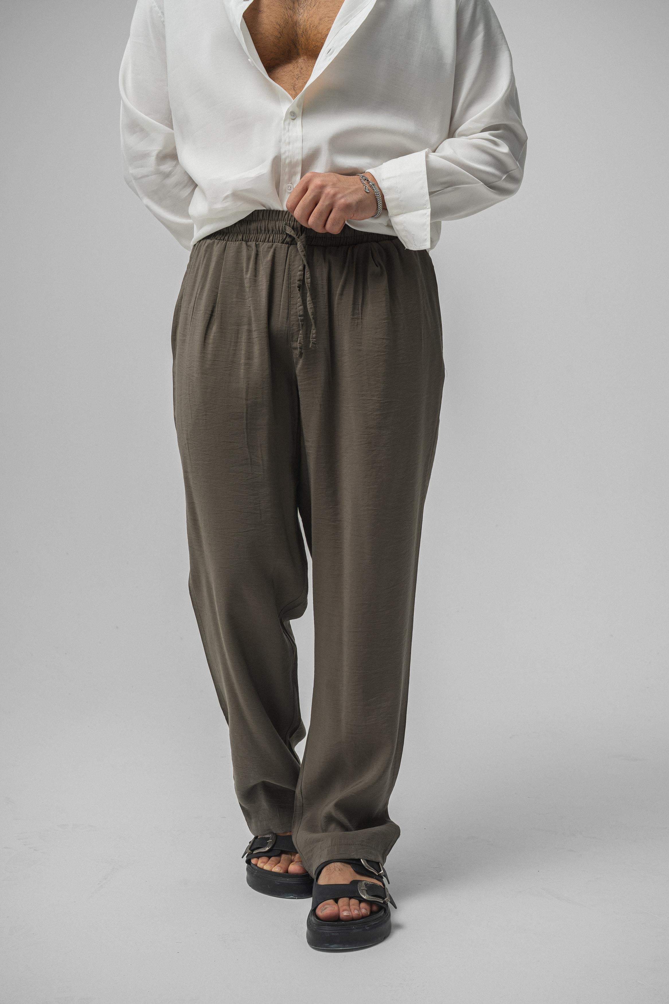 Tensel Kumaş Baggy Pant. Haki