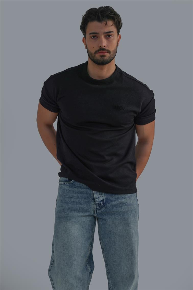 ME Nakışlı T-Shirt Siyah