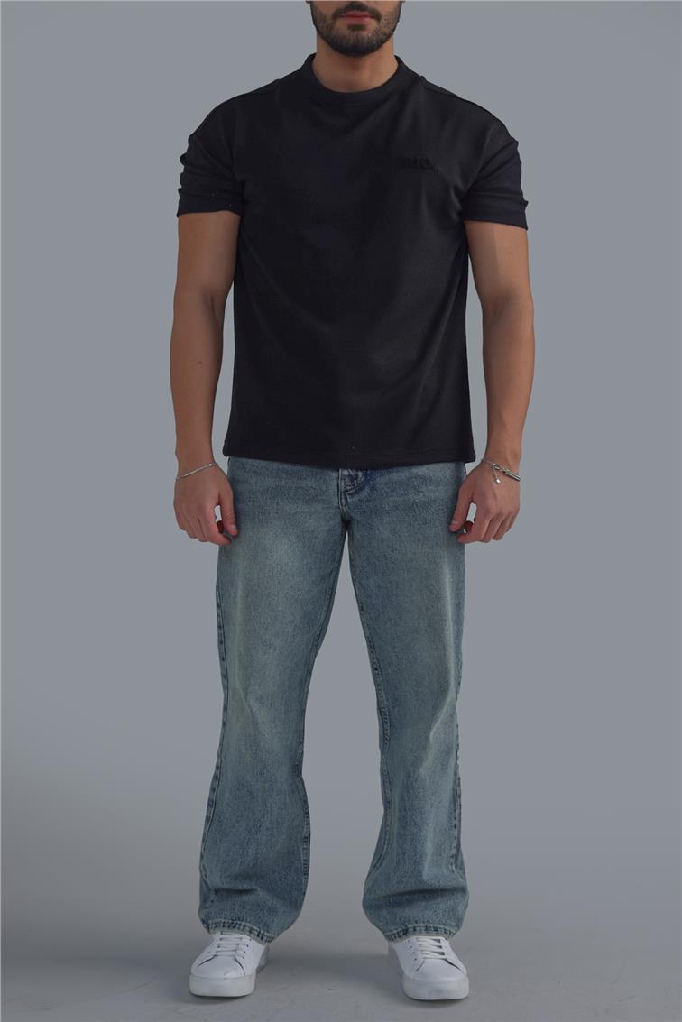 ME Nakışlı T-Shirt Siyah