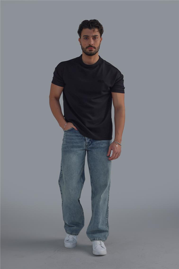 ME Nakışlı T-Shirt Siyah