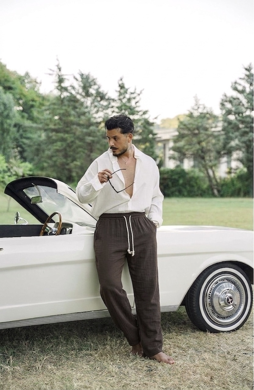 Müslin Bağlamalı Baggy Pantolon Kahve