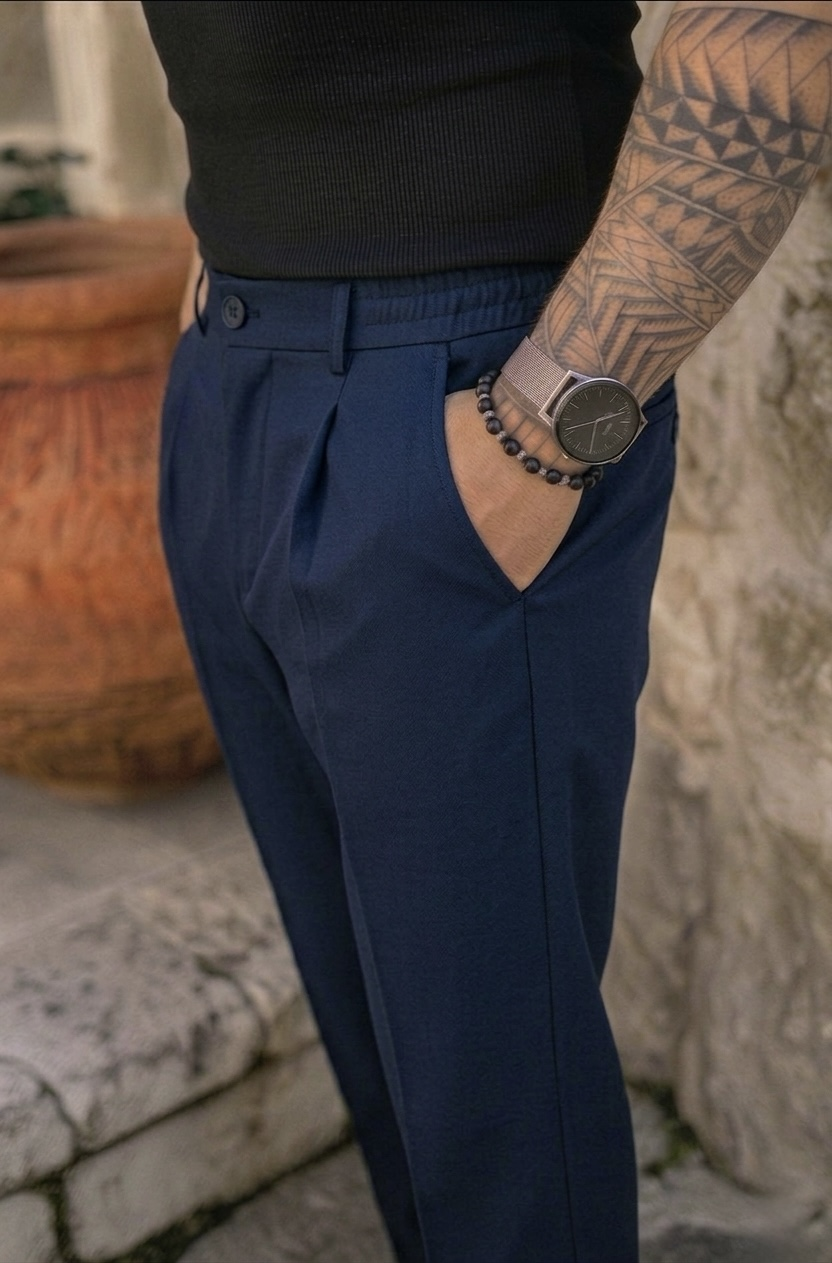 Nw Baggy Klasik Pantolon Lacivert
