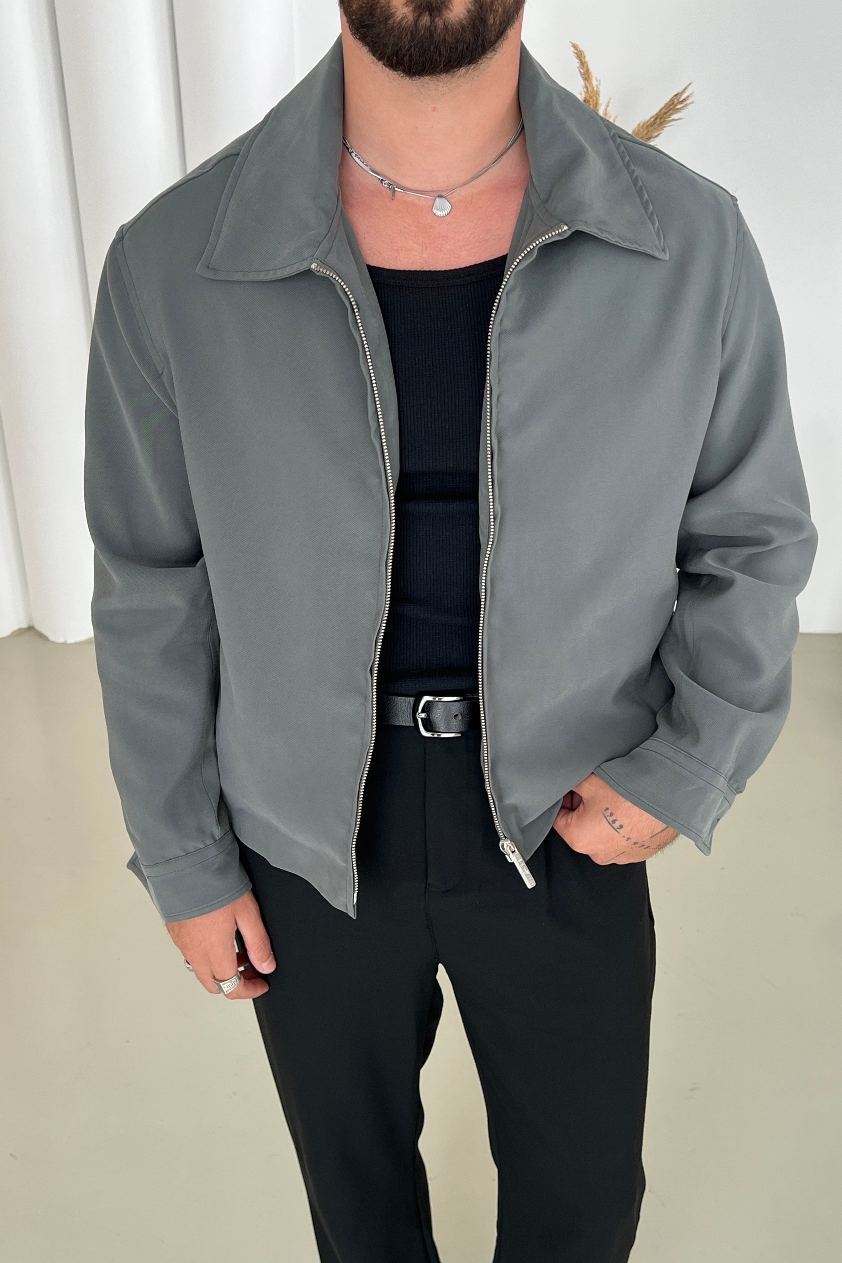 Nw Modal Oversize Ceket Yeşil