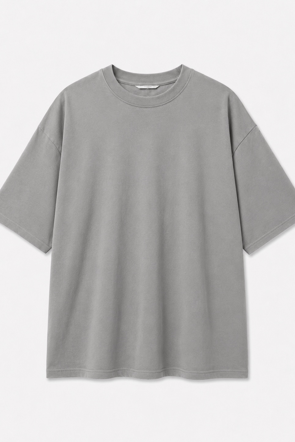 Oversize Basic Tshırt Gri