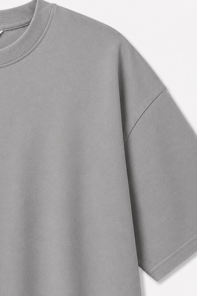 Oversize Basic Tshırt Gri