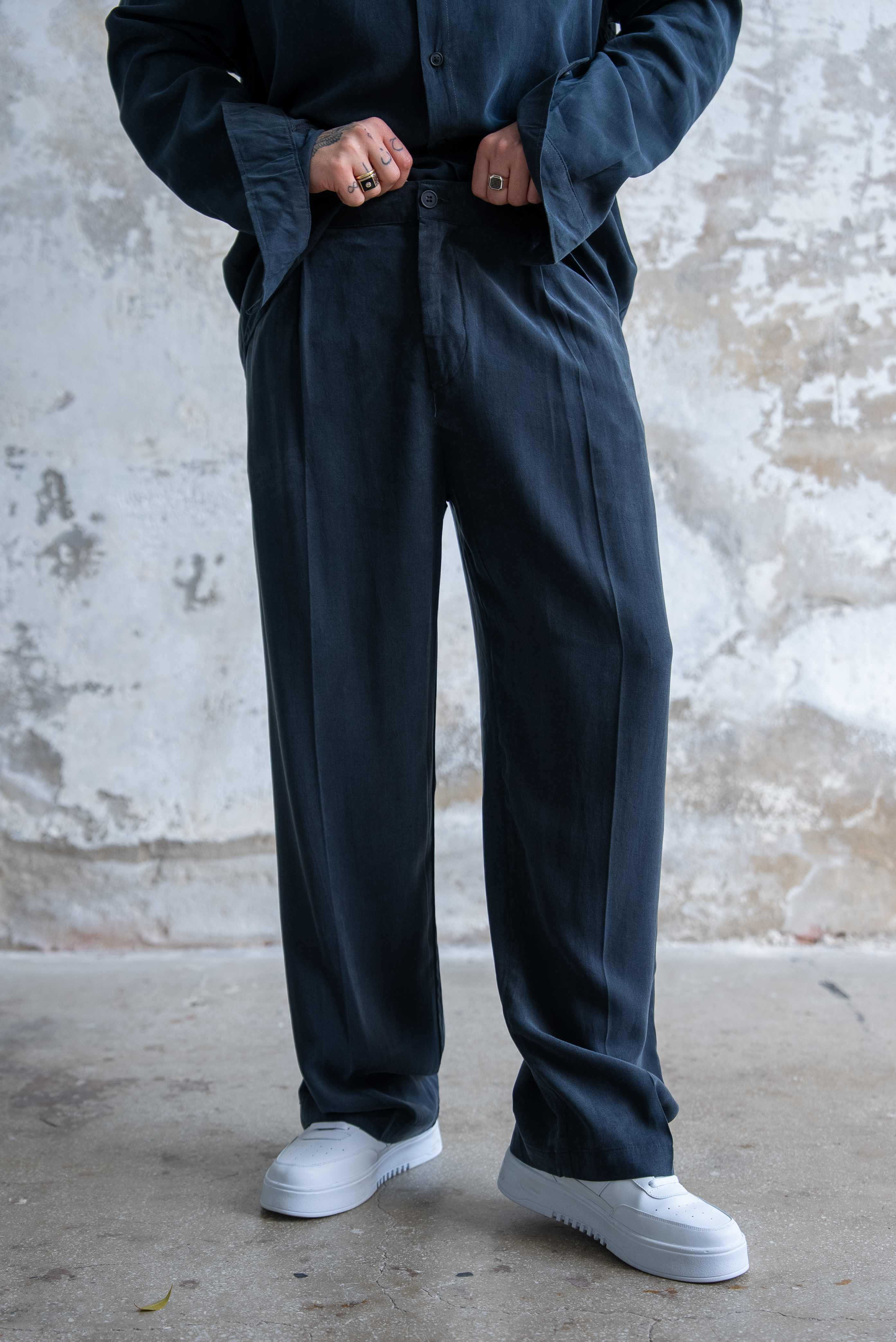 Oversize Yıkamalı Modal Takım Siyah