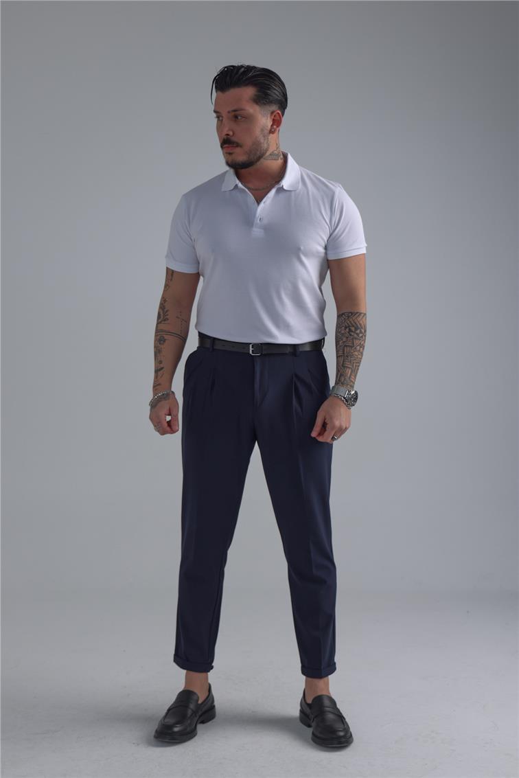 Polo Yaka T-Shirt Beyaz