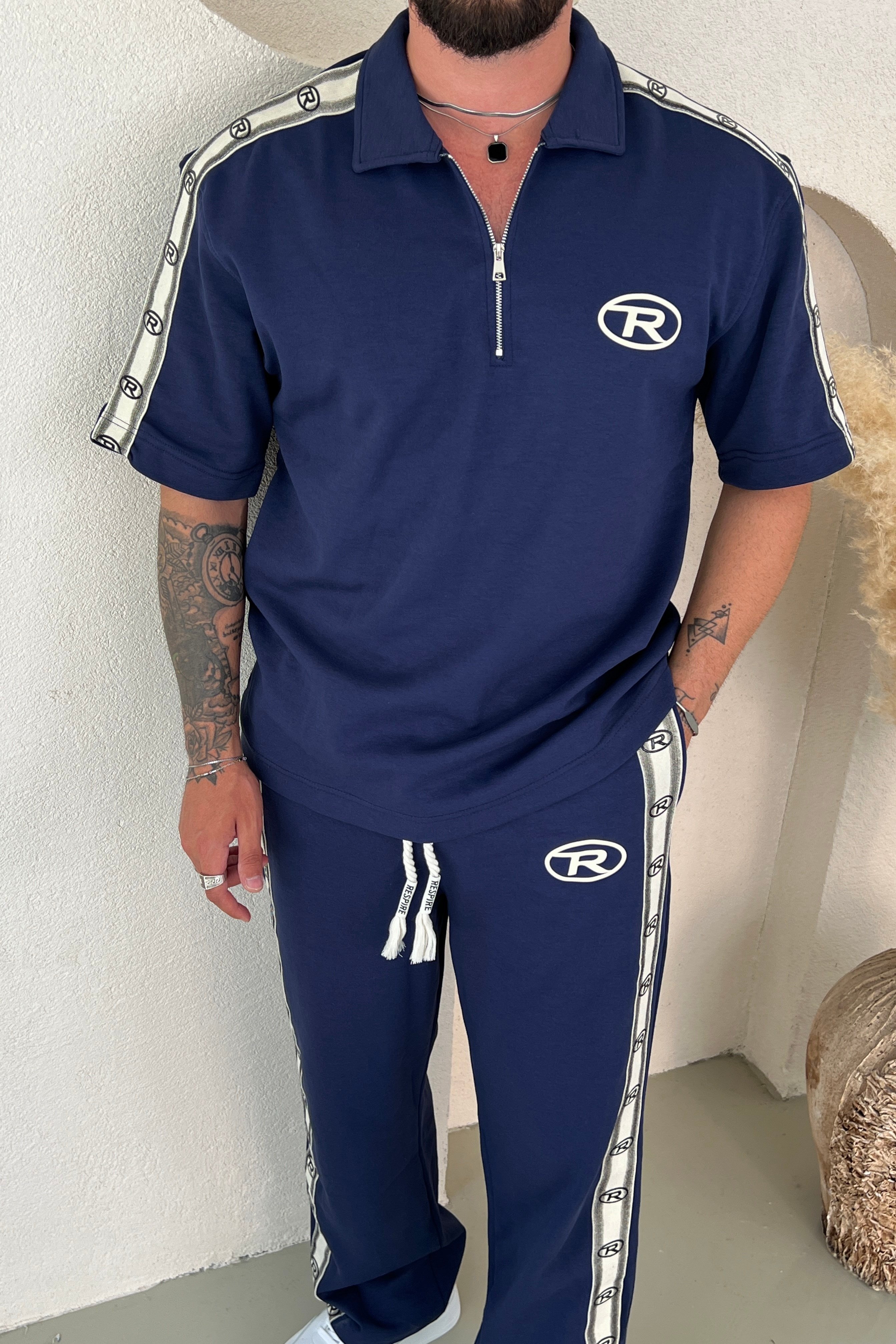 Rahat Kalıp Nakış Detay Takım Lacivert