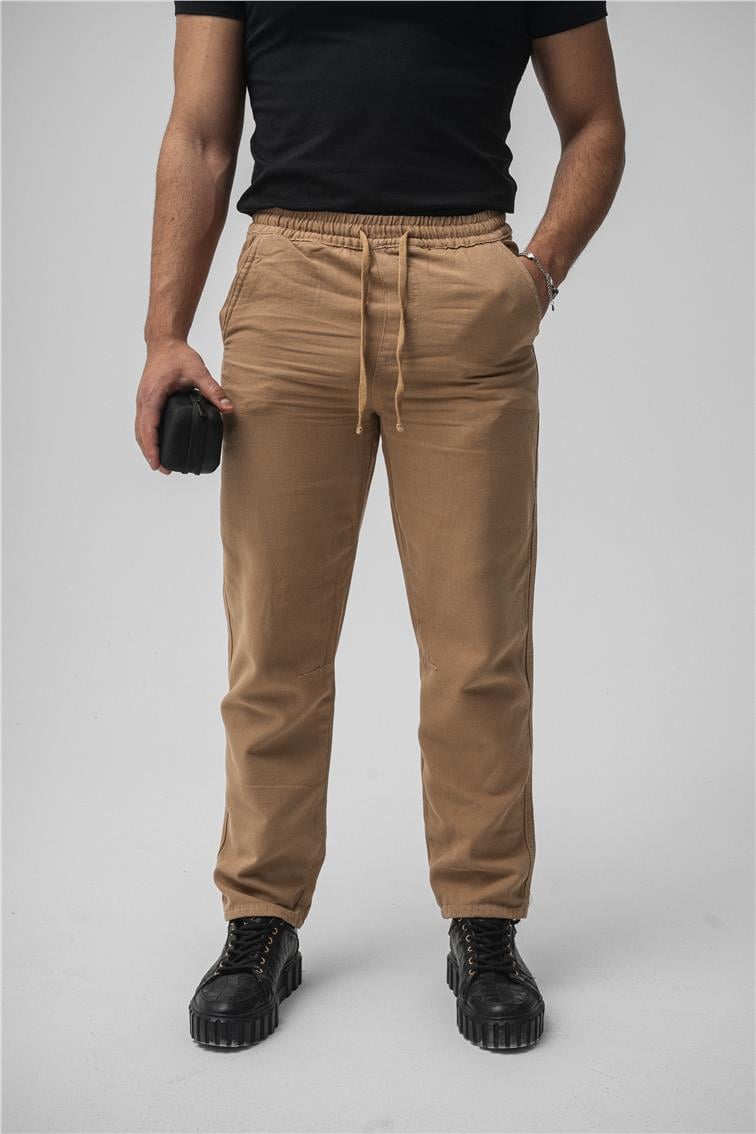 Regular Pamuklu Kot Pant. Kahve