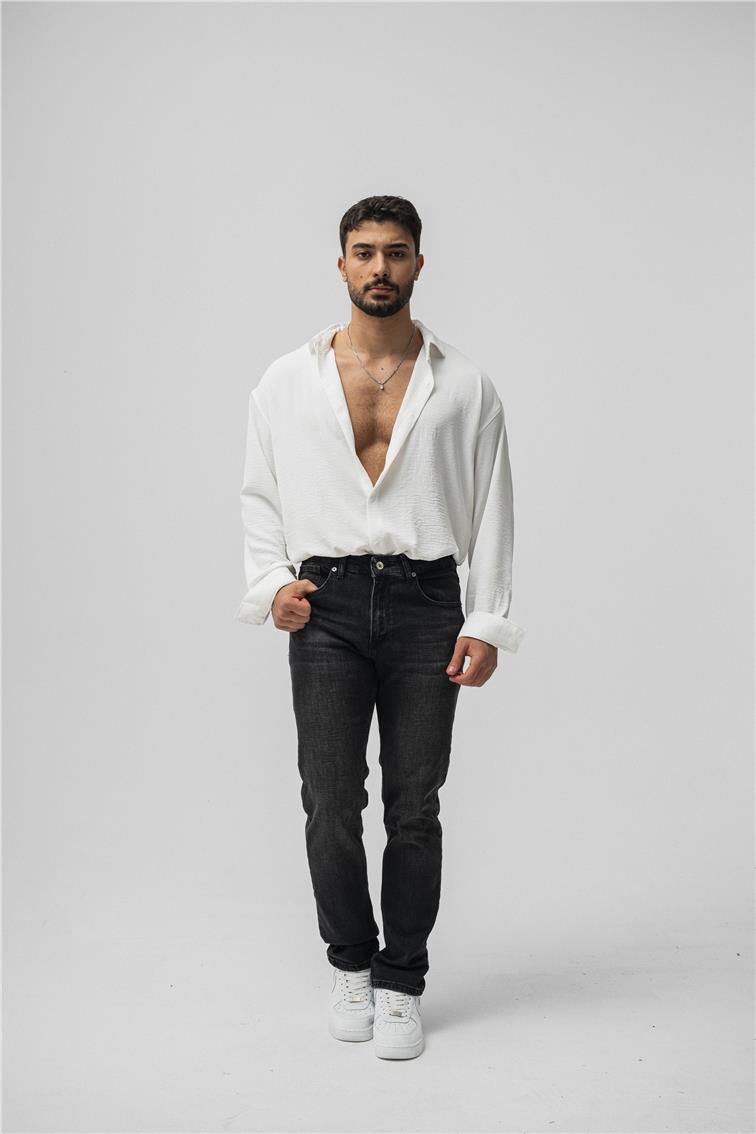 Regular Yıkamalı Jean Yıkamalı Siyah