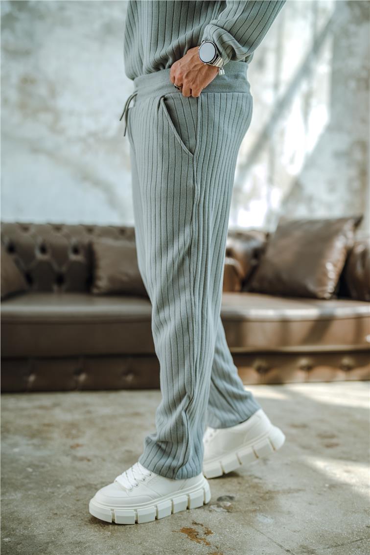 Ribanalı Comfort Pantolon Gri