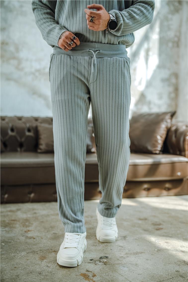 Ribanalı Comfort Pantolon Gri