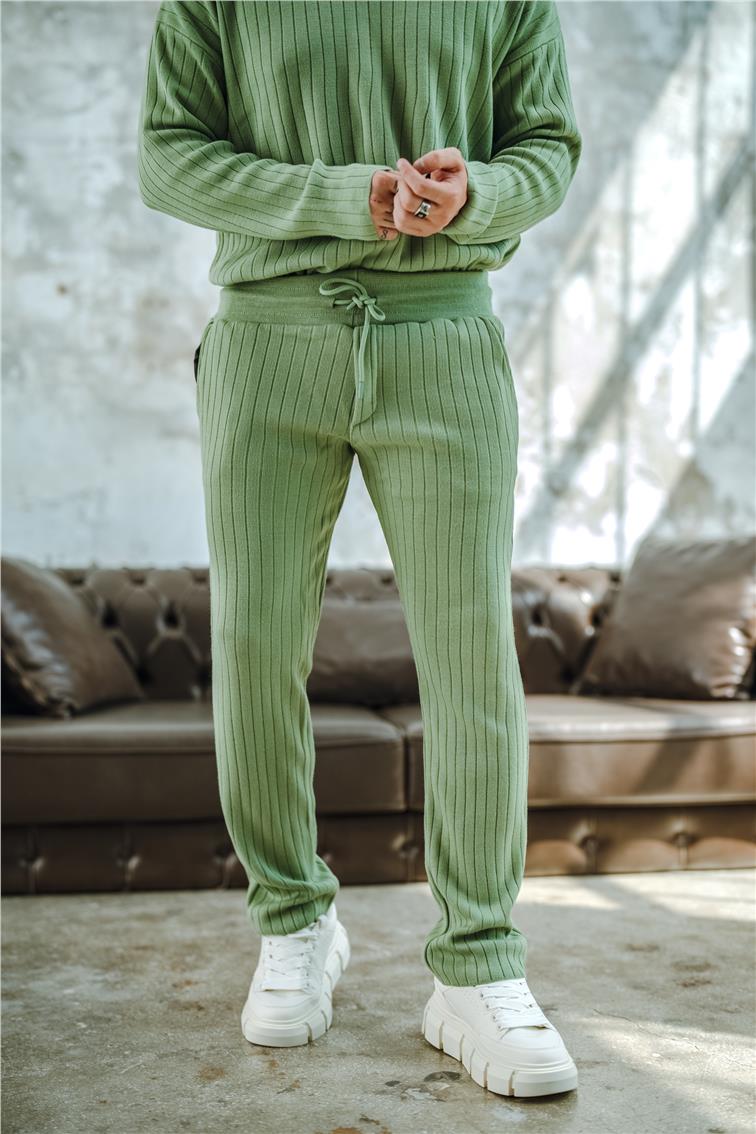 Ribanalı Comfort Pantolon Mint