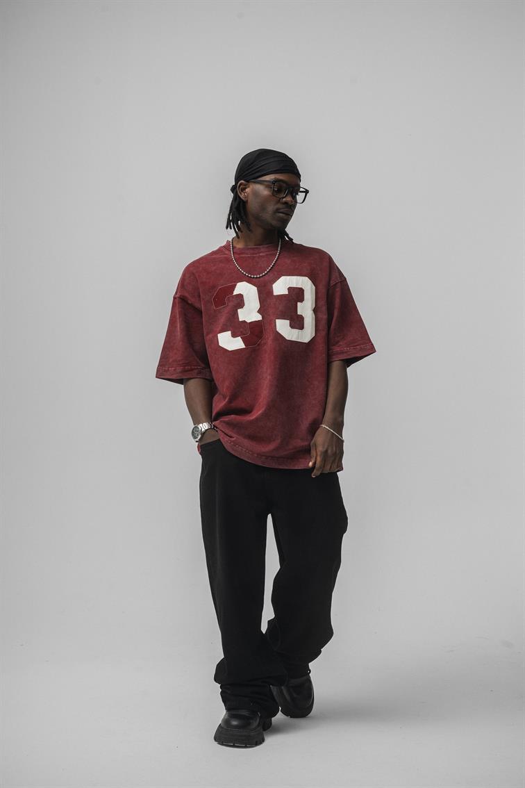 33 Oversize T-Shirt Bordo