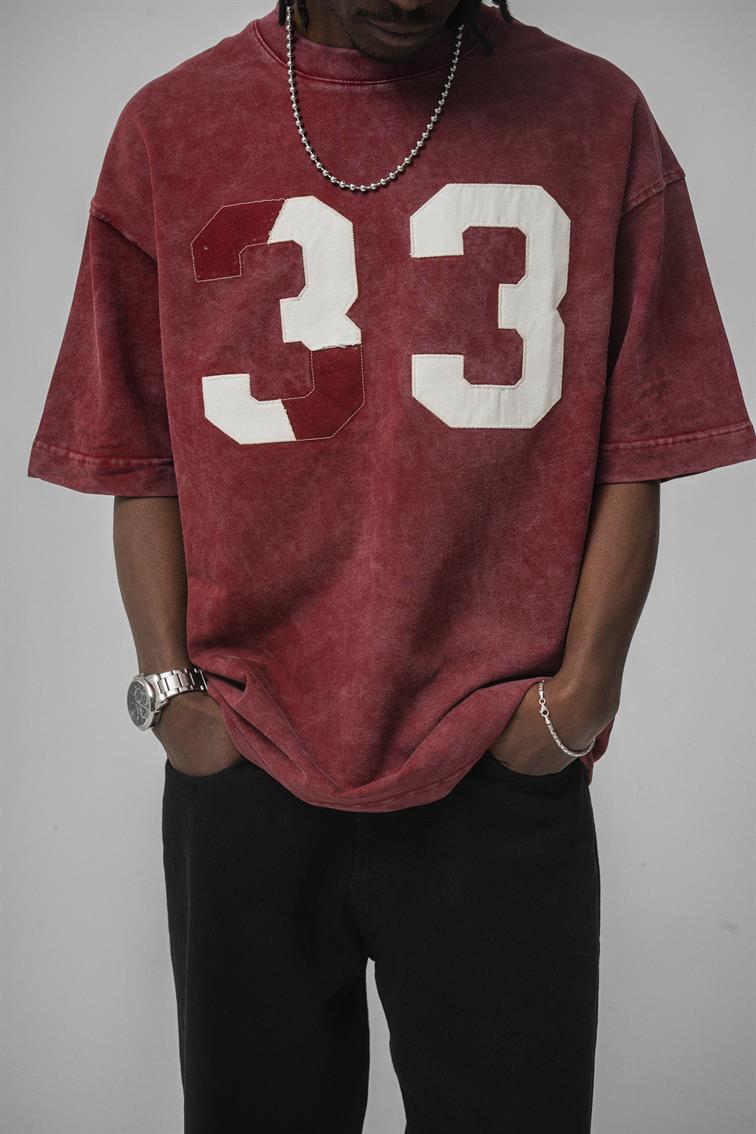 33 Oversize T-Shirt Bordo