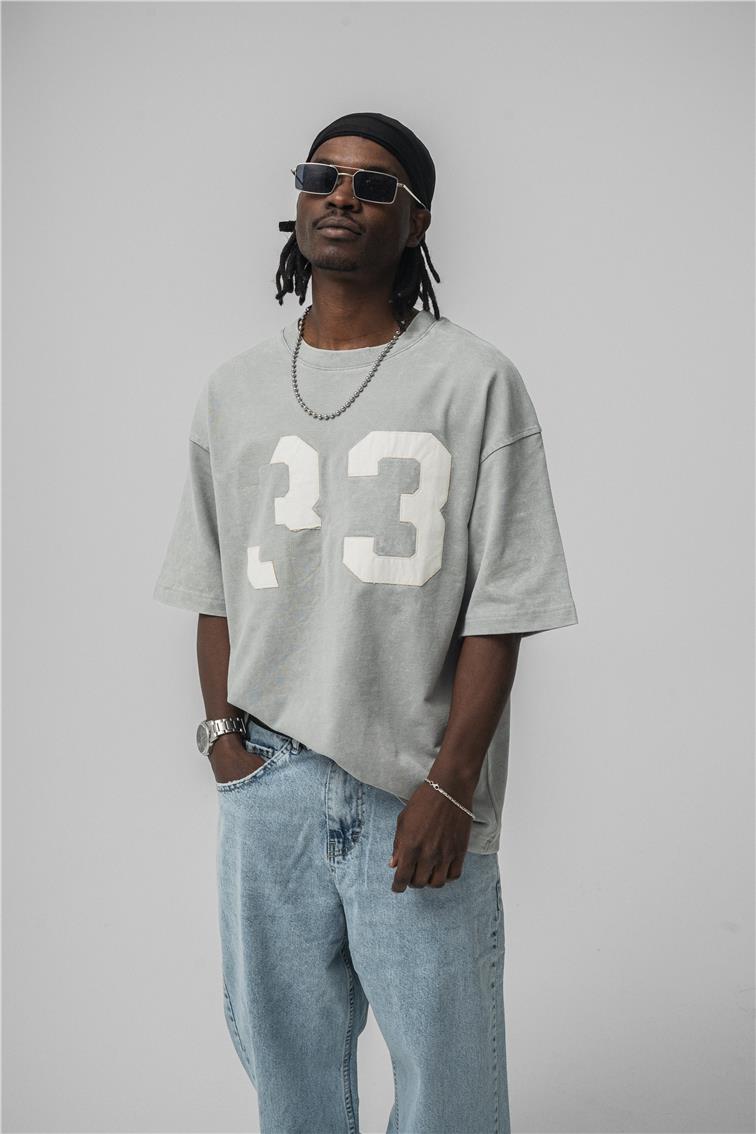 33 Oversize T-Shirt Gri