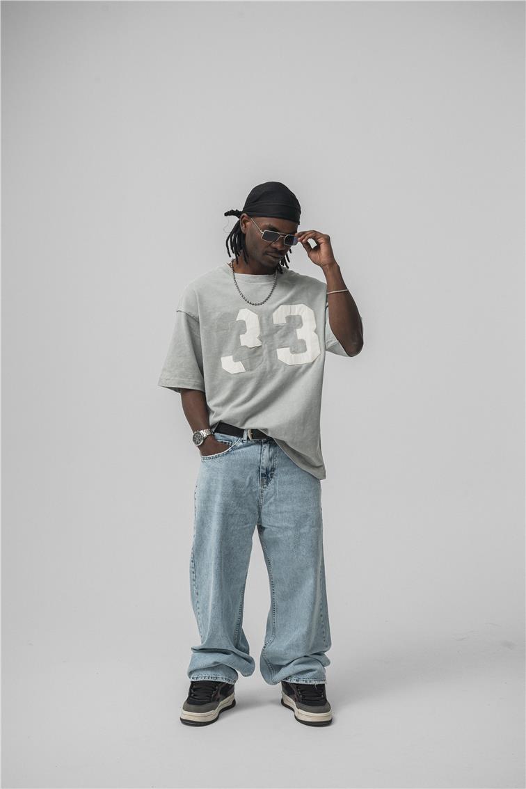 33 Oversize T-Shirt Gri