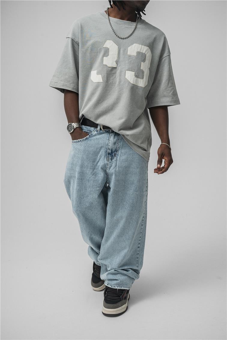 33 Oversize T-Shirt Gri