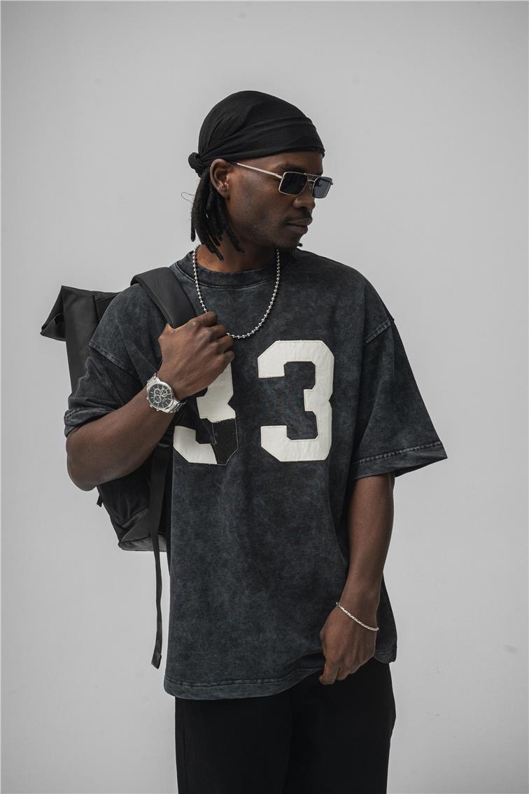 33 Oversize T-Shirt Siyah