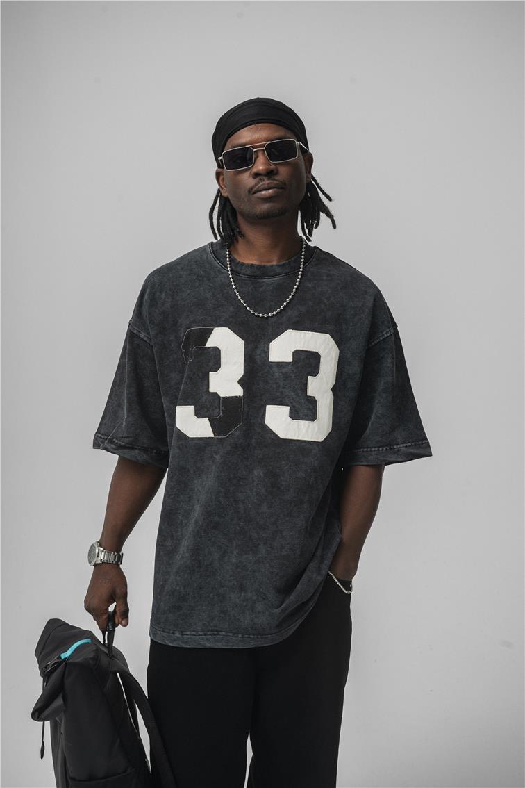 33 Oversize T-Shirt Siyah