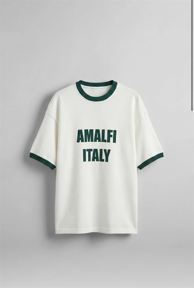 AMALFI ITALY Baskılı Oversize Tshirt Yeşil
