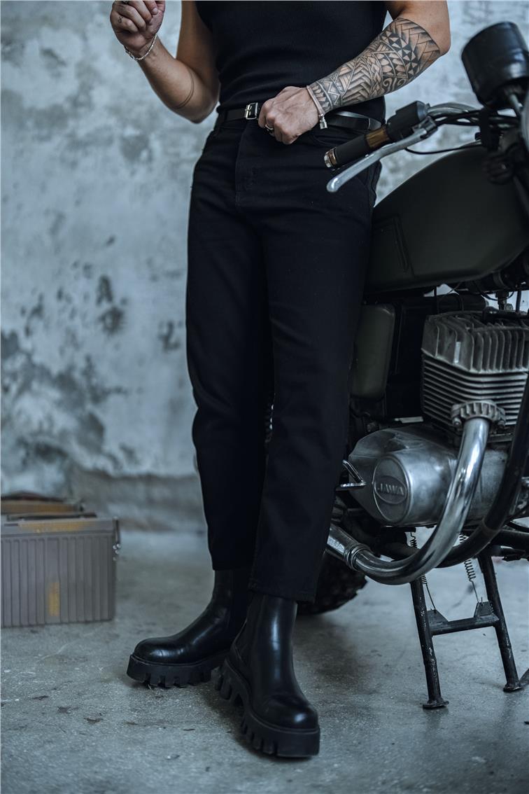 Basic Boyfriend Jean Siyah