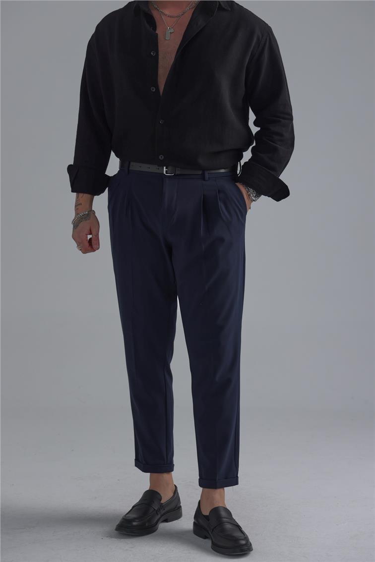 Basic Klasik Kalem Pantolon Lacivert