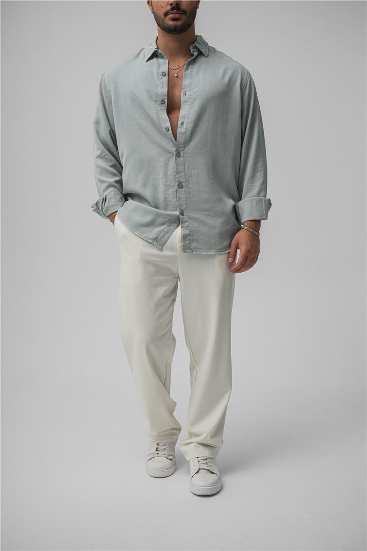 Basic Oversize Gömlek Açık Mavi