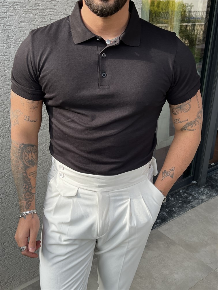 Basic Polo Yaka Tshirt Siyah