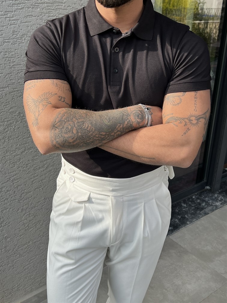 Basic Polo Yaka Tshirt Siyah