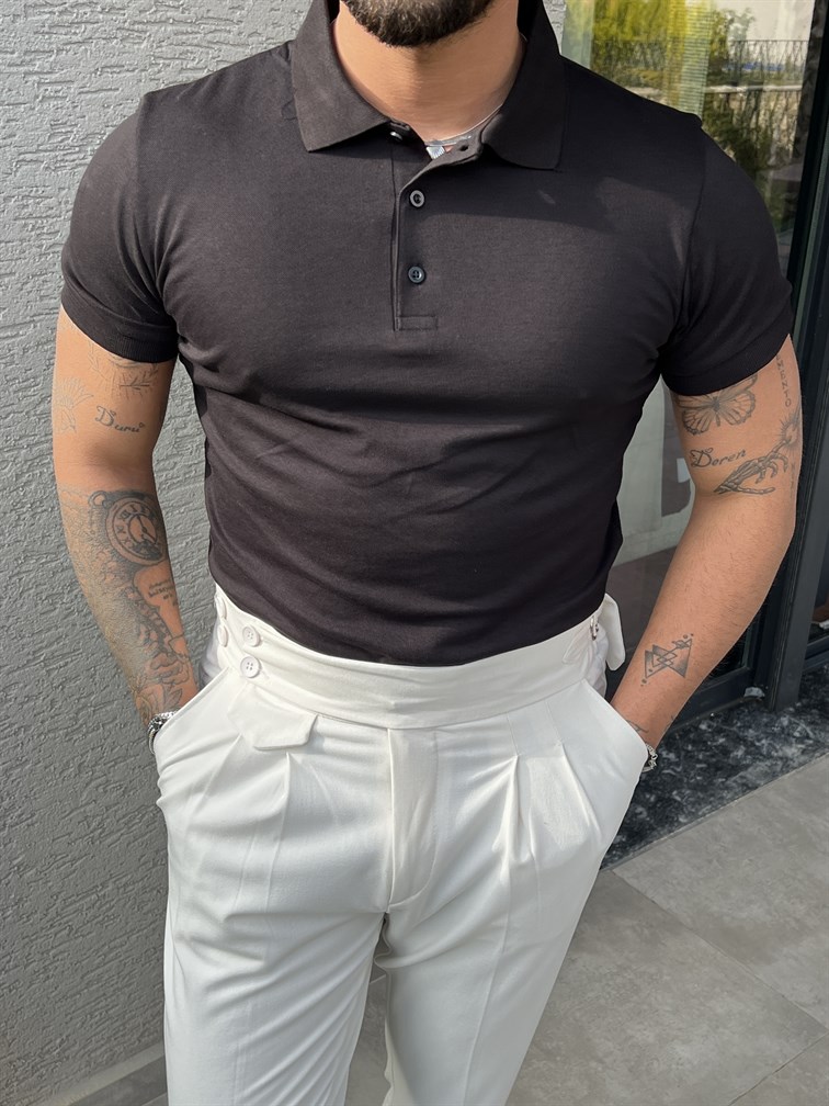 Basic Polo Yaka Tshirt Siyah