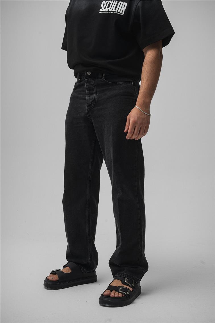 Basic Regular Jean Yıkamalı Siyah
