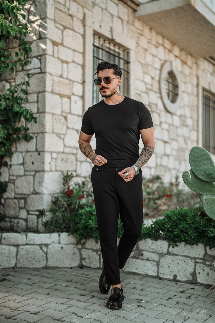Basic Slim Fit Tshirt Siyah