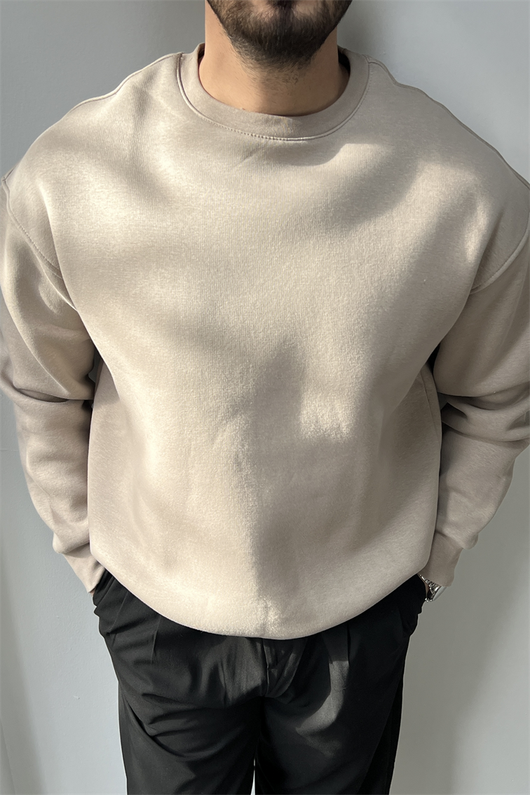 Basic Sweatshirt Bej