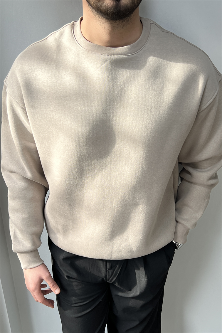 Basic Sweatshirt Bej