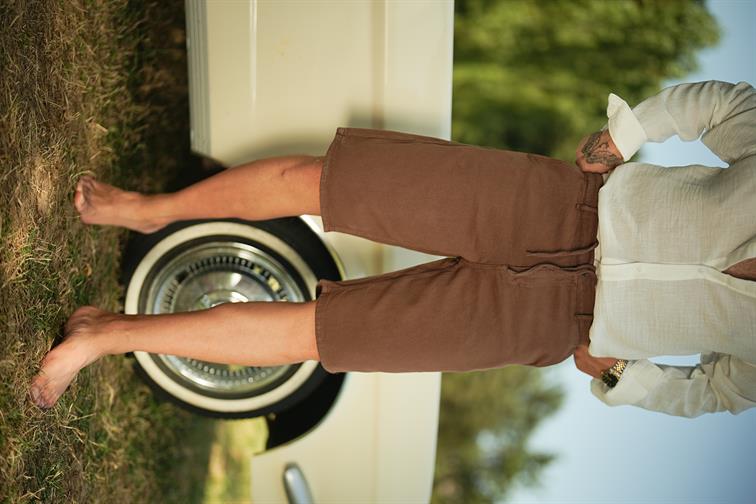 Bermuda Bol Kalıp Şort Kahve