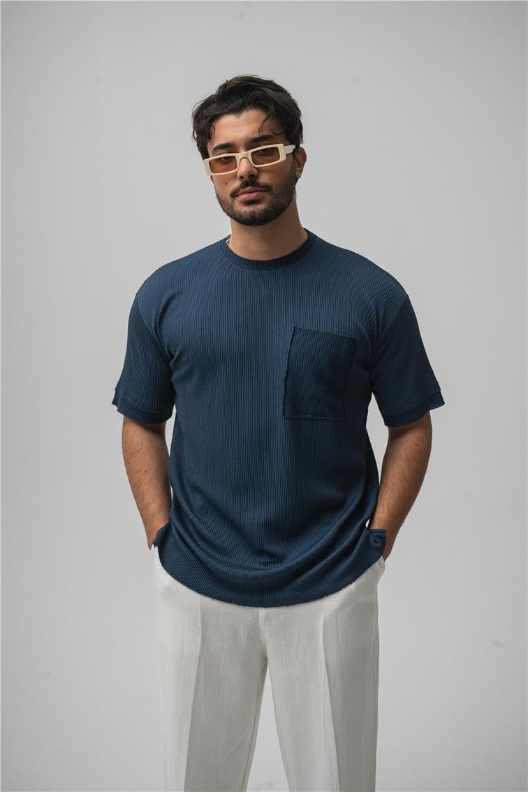 Cepli Basic Oversize T-Shirt İndigo