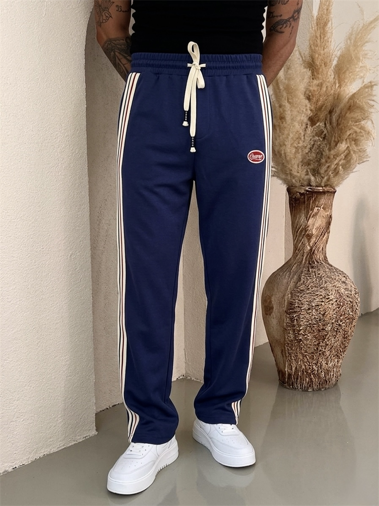 Champ Renkli Nakışlı Bol Esofman Lacivert