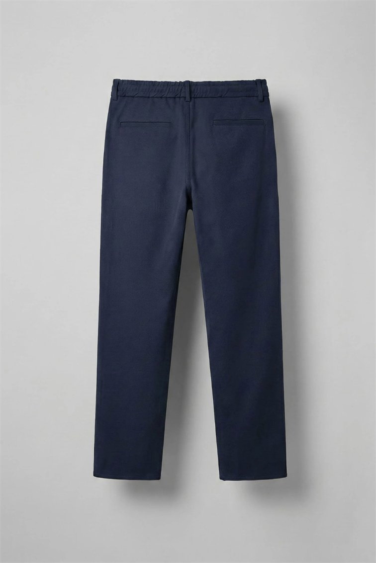 Classic Wide Pleated Baggy Pantolon Lacivert