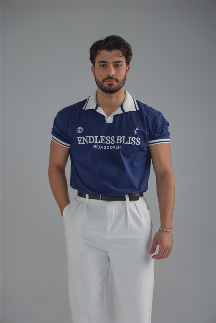 ENDLESS Polo Yaka T-Shirt Lacivert