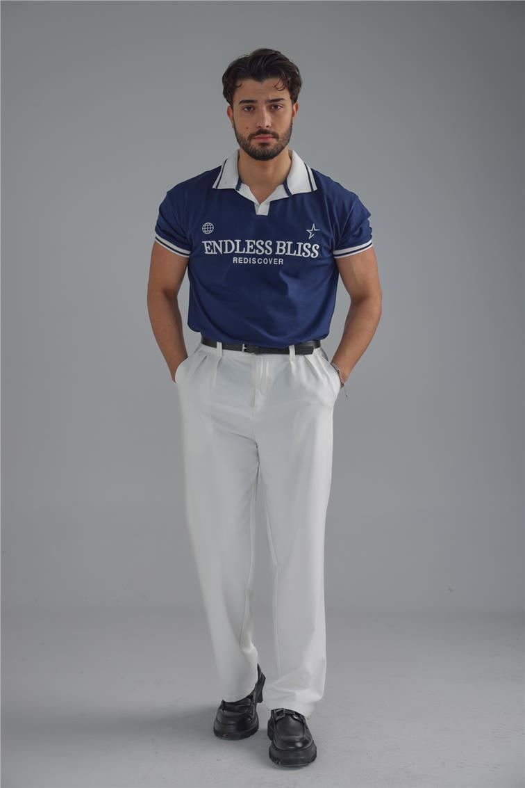 ENDLESS Polo Yaka T-Shirt Lacivert
