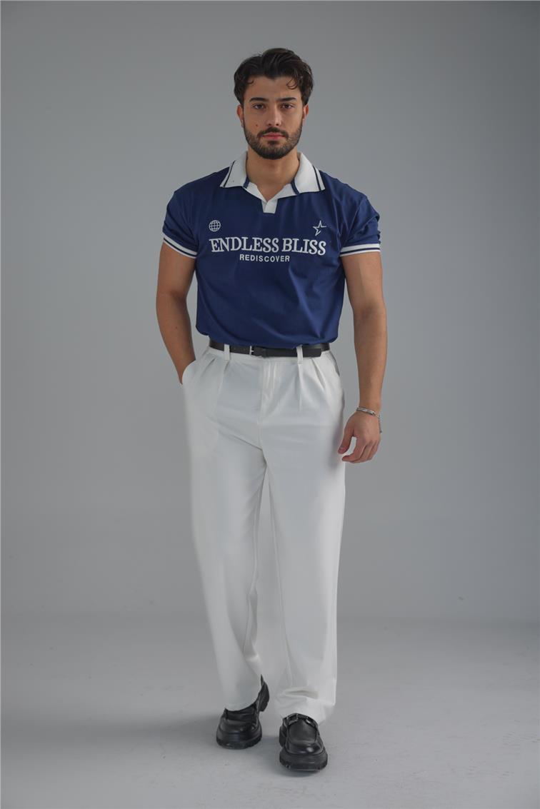 ENDLESS Polo Yaka T-Shirt Lacivert