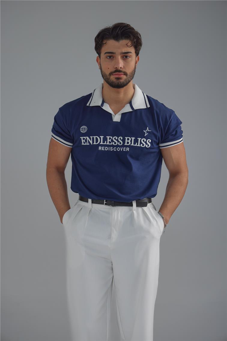 ENDLESS Polo Yaka T-Shirt Lacivert