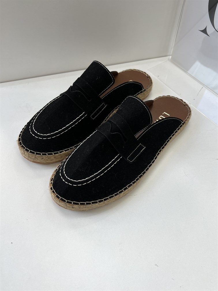 Espadril Kapalı Terlik Siyah