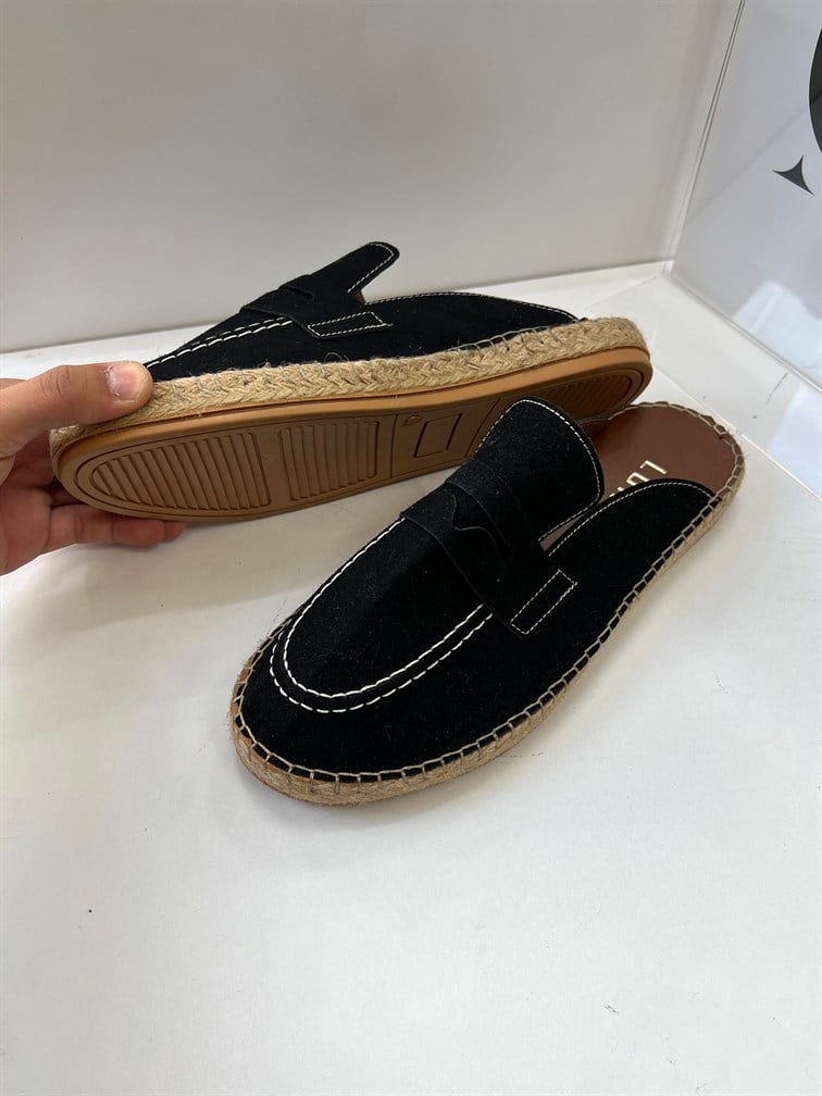 Espadril Kapalı Terlik Siyah
