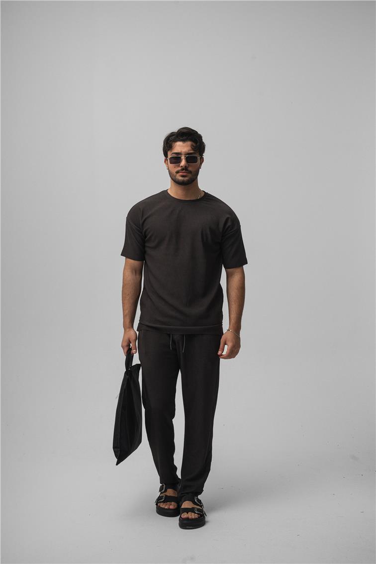 Fitilli Oversize T-Shirt Füme