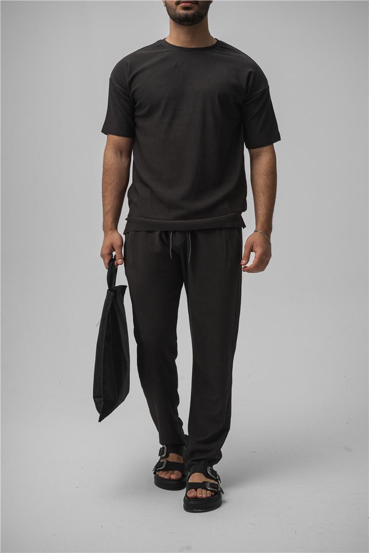 Fitilli Oversize T-Shirt Füme