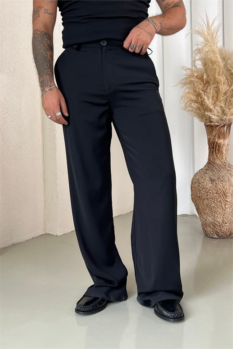 Flare Espan Basic Pantolon Siyah
