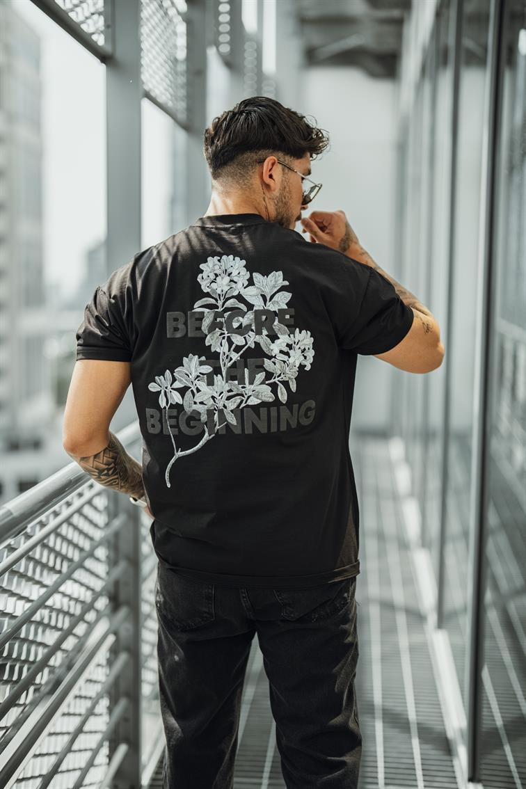 Follow Your Own Path Oversize T-Shirt Siyah